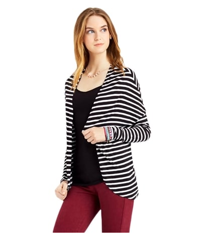 Aeropostale Womens Striped Jersey Shrug Sweater