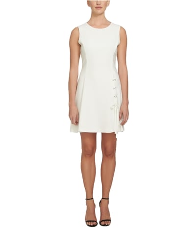 1.State Womens Lace Up A-Line Dress