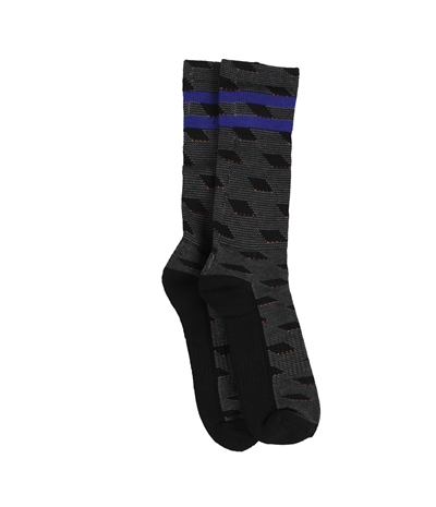 Perry Ellis Mens Geometric W/Stripe Midweight Socks