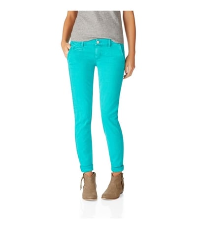 Aeropostale Womens Skinny Twill Casual Trouser Pants