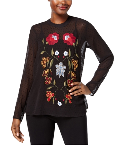 Olivia & Grace Womens Embroidered Tunic Blouse