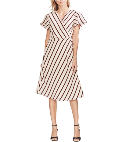 Buy a Vince Camuto Womens Ruffled Midi Wrap Dress | Tagsweekly