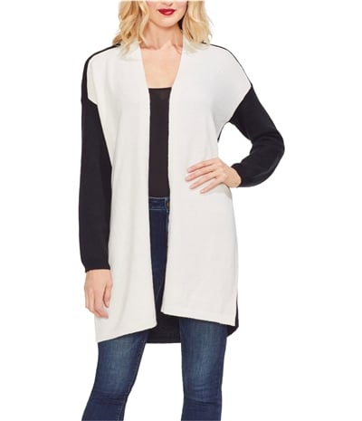 Vince Camuto Womens Colorblocked Cardigan Sweater