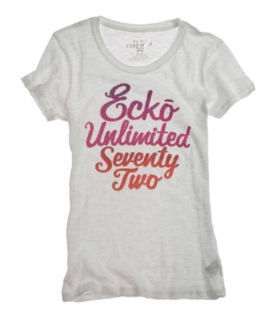 Ecko Unltd. Womens Ombre Gltr Crwnk Graphic T-Shirt