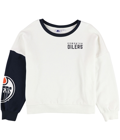 Starter Womens Edmonton Oilers Split Sleeves Sweatshirt