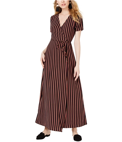 Sage The Label Womens Stripe Wrap Maxi Dress