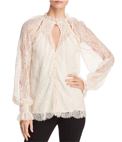 Alice Mccall Womens Lace Button Down Blouse