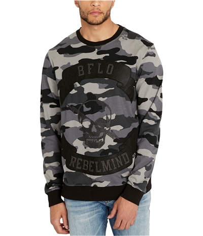 Buffalo David Bitton Mens Camouflage Applique Sweatshirt