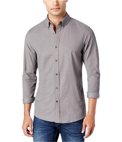 Michael Kors Mens Printed Button Up Shirt, TW2