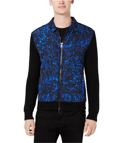 Michael Kors Mens Two-Way Zip Quilted Jacket