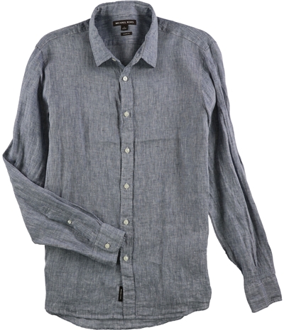 Michael Kors Mens Cross-Dyed Button Up Shirt