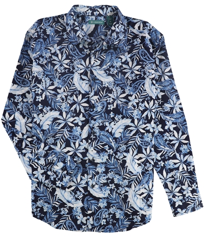 Cubavera Mens Paisley Button Up Shirt