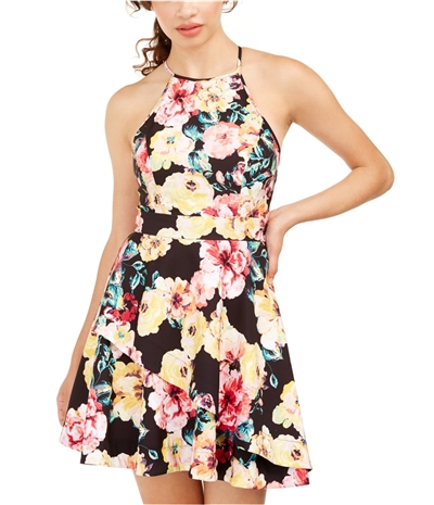 Speechless Womens Floral Fit & Flare Dress, TW7