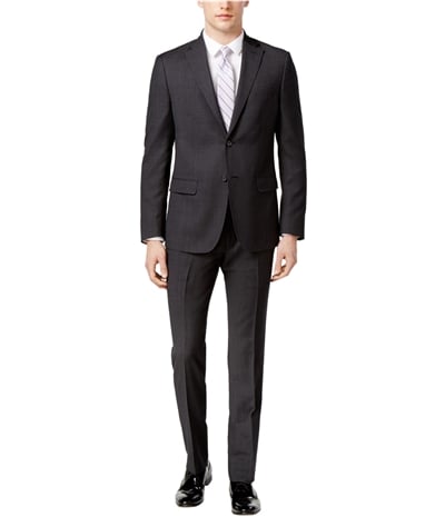 Dkny Mens Textured Two Button Formal Suit