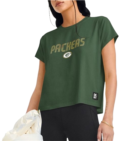 Dkny Womens Green Bay Packers Embellished T-Shirt, TW1