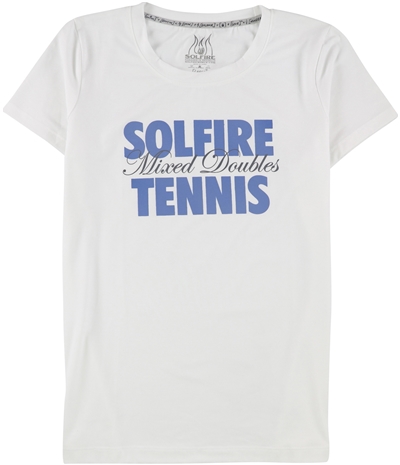 Solfire Womens Mixed Doubles Tennis Graphic T-Shirt