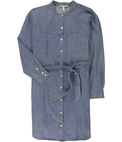 Eileen Fisher Womens Chambray Shirt Dress, TW2