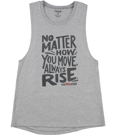 Reebok Womens Heathered Graphic Muscle Tank Top