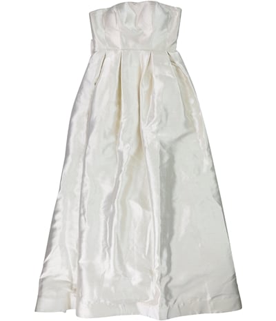 Betsey Johnson Womens Metallic Jacquard Gown Strapless Dress