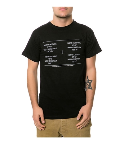 Fourstar Clothing Mens The Fourstar Coordinates Graphic T-Shirt