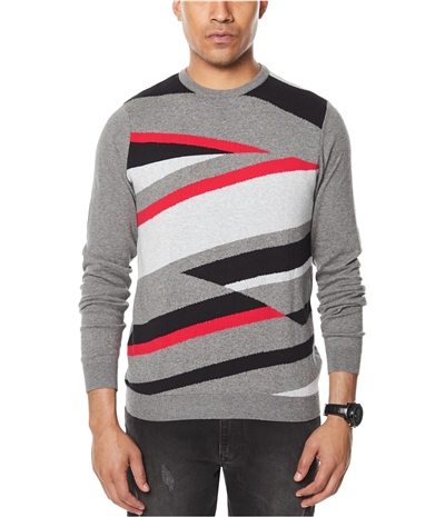 Sean John Mens Geometric Intarsia Pullover Sweater