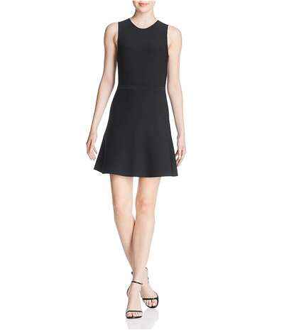 Theory Womens Solid Fit & Flare Dress