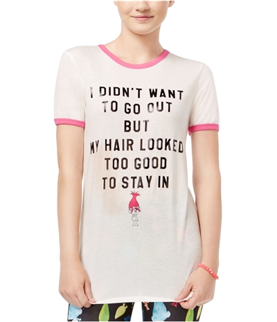 Dreamworks Womens Trolls Ringer Graphic T-Shirt, TW3