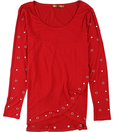 Belldini Womens Studded Pullover Blouse, TW1