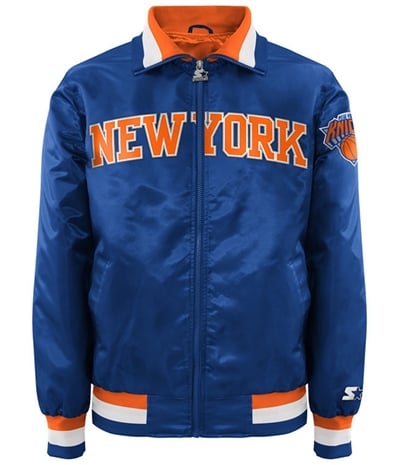 Starter Mens New York Knicks Satin Varsity Jacket