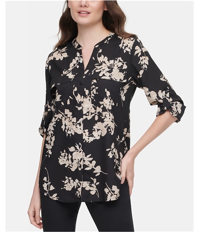 Calvin Klein Womens Floral Button Up Shirt, TW5