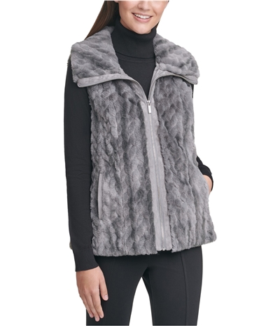 Calvin Klein Womens Faux Fur Outerwear Vest
