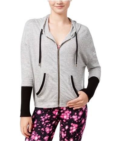 Material Girl Womens Active Embellished Hoodie Sweatshirt