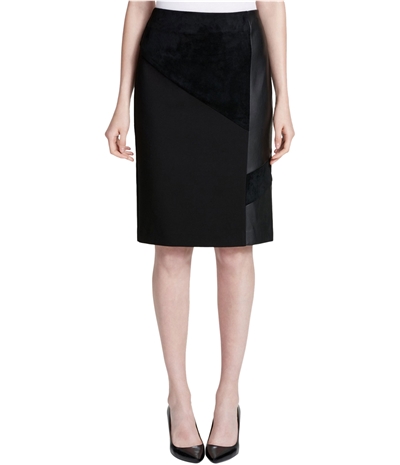 Calvin Klein Womens Patchwork Pencil Skirt