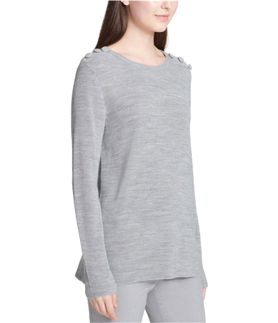Calvin Klein Womens Shoulder Button Pullover Sweater