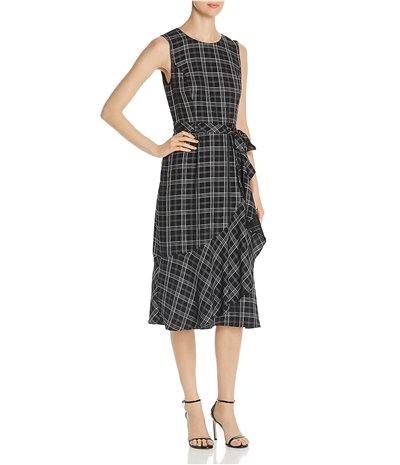 Calvin Klein Womens Plaid A-Line Dress