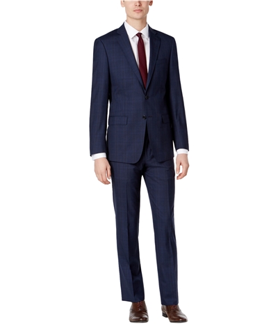 Calvin Klein Mens Wool Two Button Formal Suit