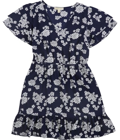 Michael Kors Womens Floral Fit & Flare Dress, TW2