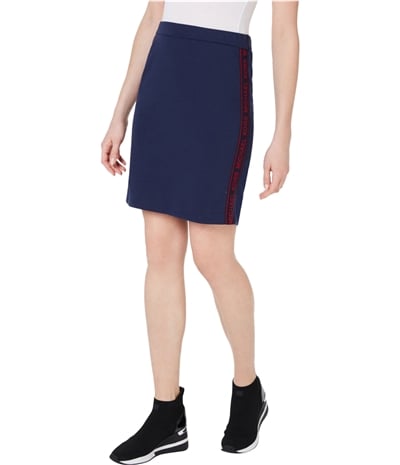Michael Kors Womens Pull On Side Logo Pencil Skirt