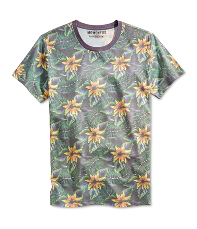 Momentus Mens Floral Graphic T-Shirt
