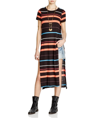 Free People Womens Too Legit Stripe Tunic Dress