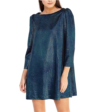 Free People Womens Diamonds Are Forever Metallic Mini Dress