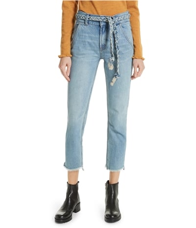 Free People Womens Solid Regular Fit Jeans