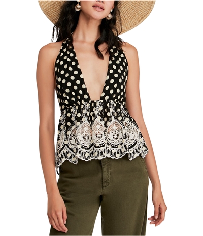 Free People Womens Lunch Date Halter Top Shirt