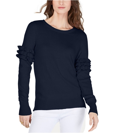 Michael Kors Womens Ruffle Sleeve Pullover Sweater, TW2