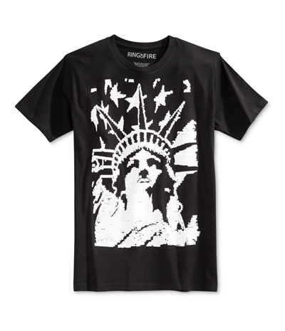 Ring Of Fire Mens American Liberty Graphic T-Shirt