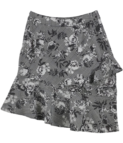 Rachel Roy Womens Bailen Plaid Floral Asymmetrical Skirt, TW2