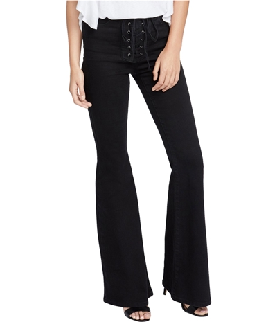 Rachel Roy Womens Lace-Up Flared Jeans