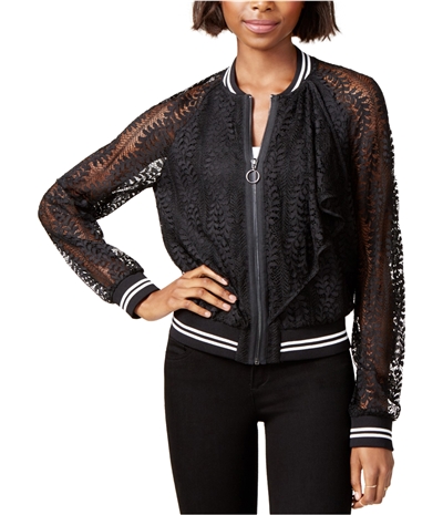 Rachel Roy Womens Lace Bomber Jacket, TW1