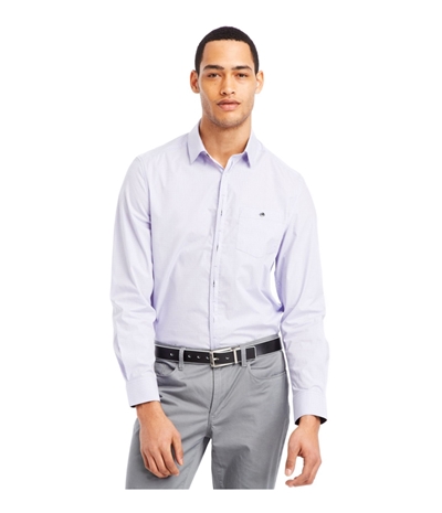 Kenneth Cole Mens Check Pocket Button Up Dress Shirt