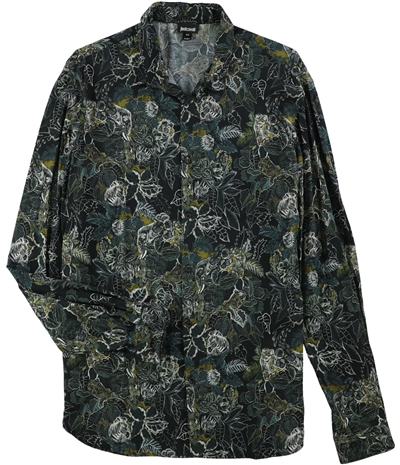 Just Cavalli Mens Savana Print Button Up Shirt